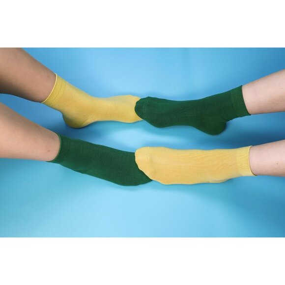 Women 5 Pairs Spring Colors Crew Thin Ankle Height Anti Odor Soft Ankle Socks - Picture 5 of 6